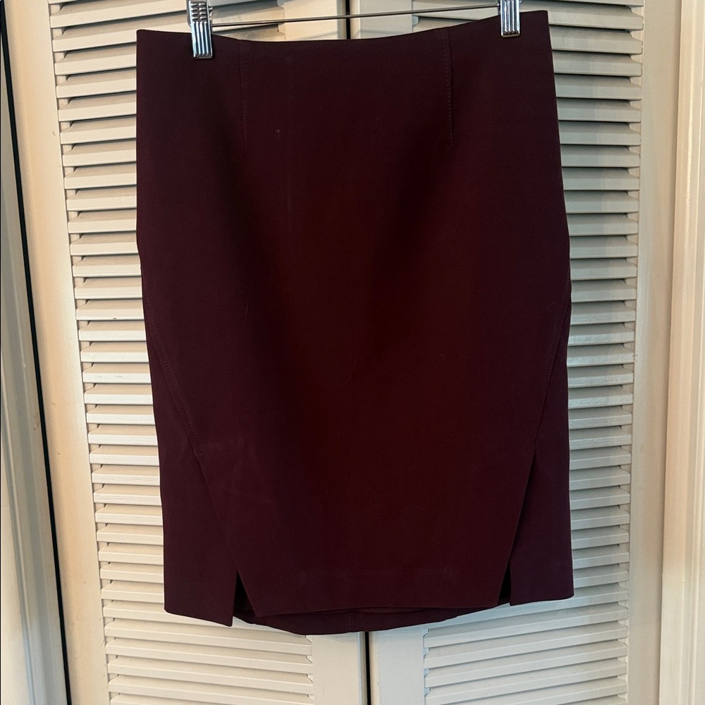 White House Black Market Deep Red Pencil Skirt